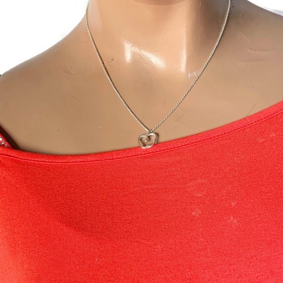 Authentic Tiffany & Co Silver Apple Necklace - Picture 14 of 14